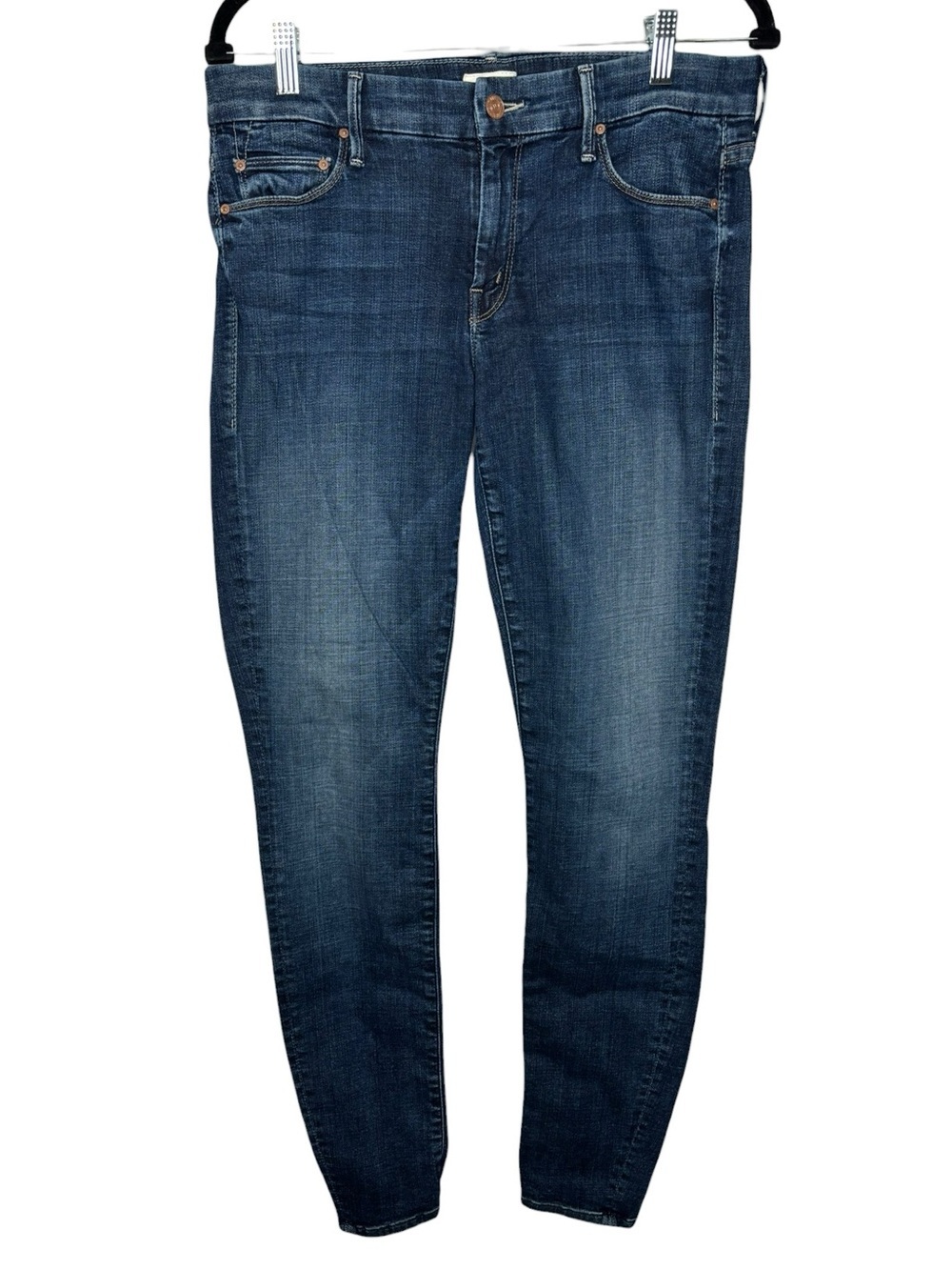 Mother The Looker Slow Ride Skinny Jeans Women's 30 Blue Denim Stretch